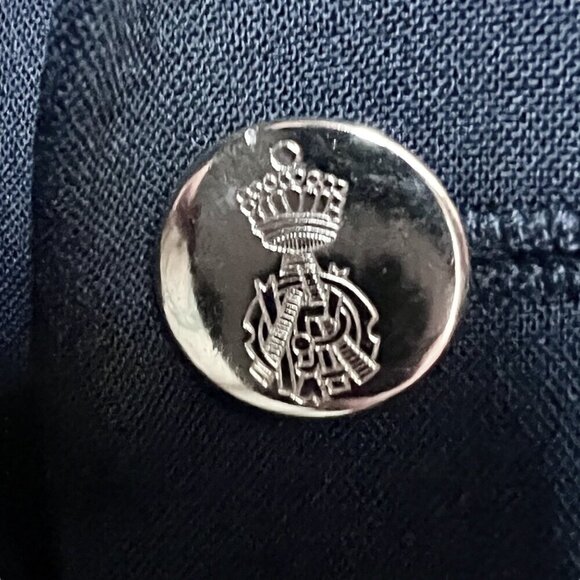 Bill Blass Black Harvard Sports Coat Blazer 100% Wool Gold Bttn Vintage NWT 38R - Picture 7 of 16